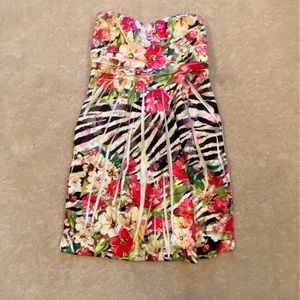 JFW Floral with Zebra Print Dress (Small)